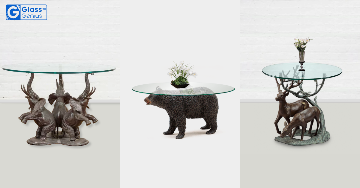 Animal Coffee Tables Ideas with Glass Tops