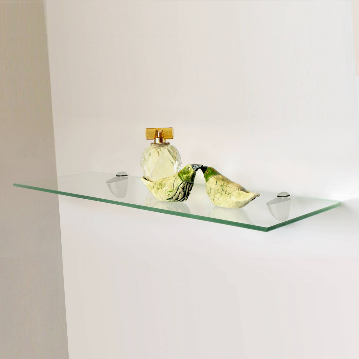 Spancraft Glass Monarch Glass Shelf, White, 10 x 42 :B005BYMFOY